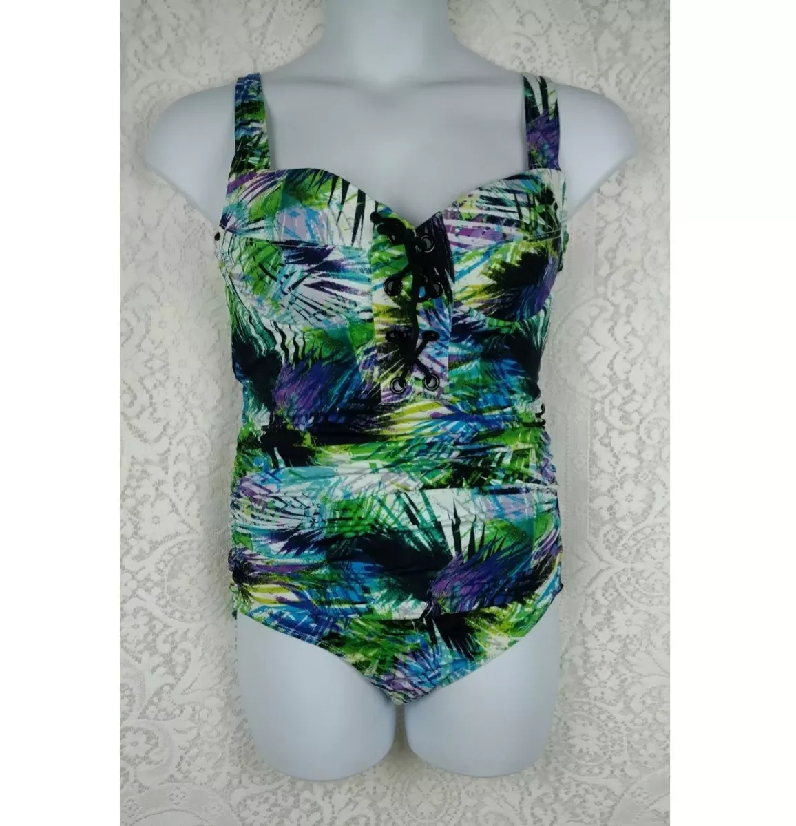 Corset swimsuit plus best sale size