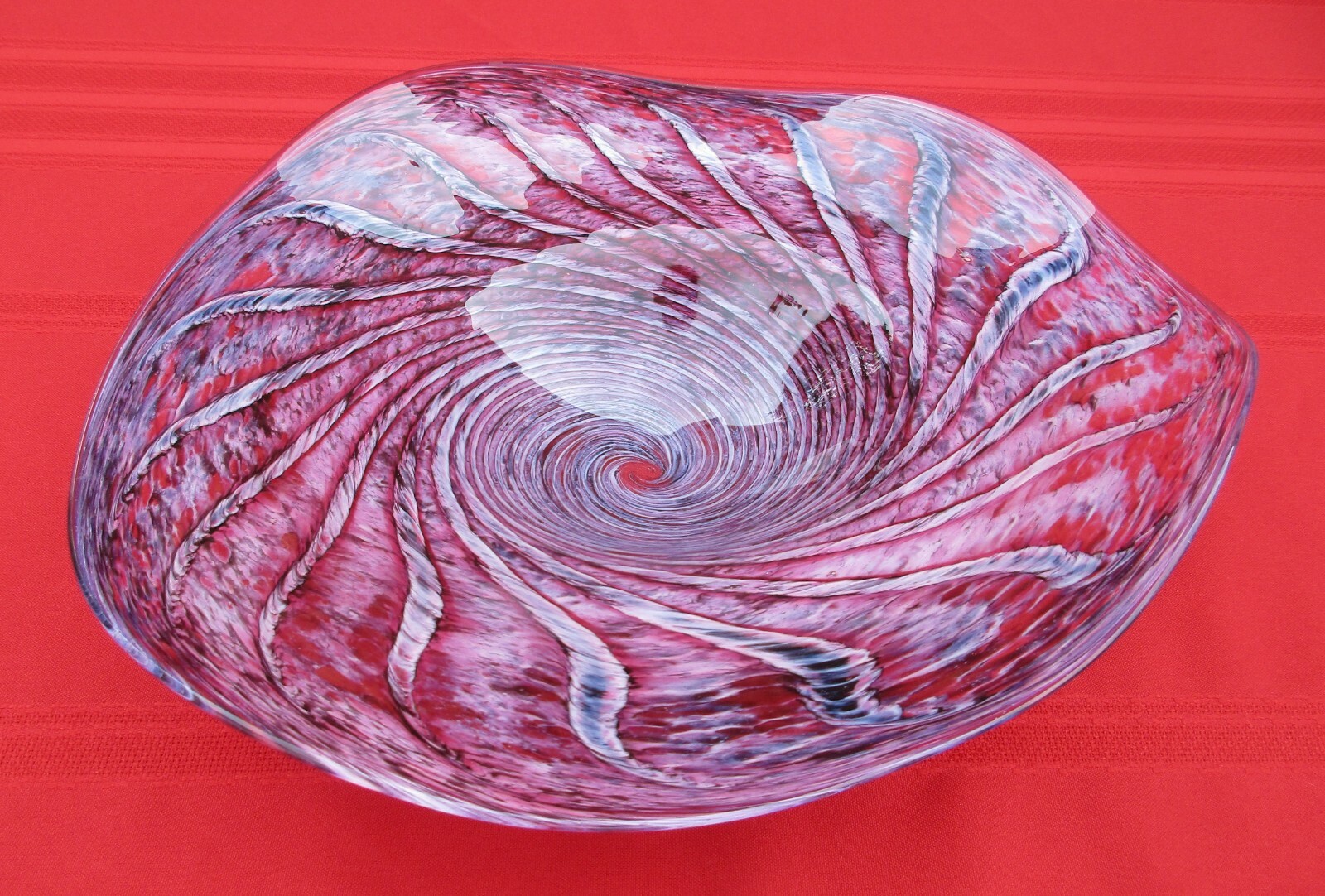 Eickholt Signed 2002 Swirled Art Glass Bowl eBay