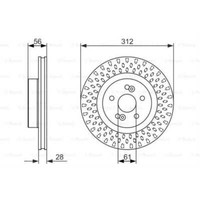 Bosch 2X Bremsscheibe Vorne 3121 BelüFtet FüR Renault Clio III BR0/1