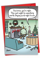 Santa Splash: Humorous Merry Christmas Paper Greeting Card