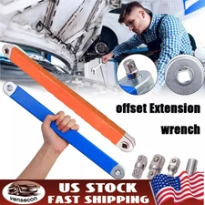 3/8" Spanner Offset Extension Wrench Set with Extender Adapter Ratchet Wrench US
