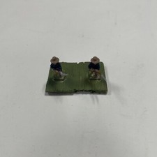 2 Vintage Toy Lead Soldiers Light Blue Pants And Dark Blue Coats .5" Tall