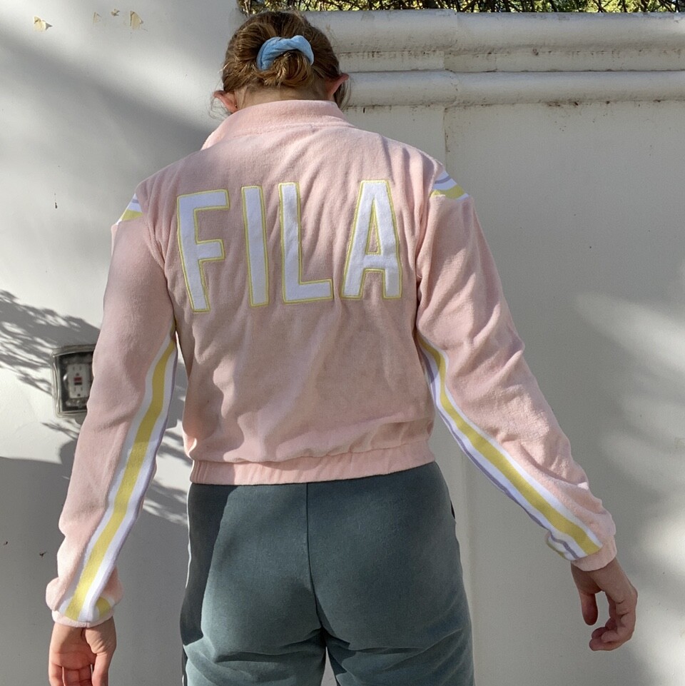 FILA Long Sleeve Activewear Track Jacket Zip Up Top Pink Women's Size M