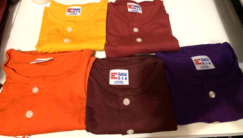 NEW LOT 5 EAGLE USA BUTON Youth LARGE (14-16) T SHIRT 50% COTTON 50% POLYESTER - 第 1/10 張圖片