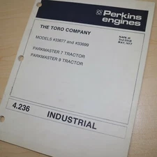 Perkins 4.236 Engine Parts Manual TORO 33677 33699 PARKMASTER TRACTOR 7 9 list