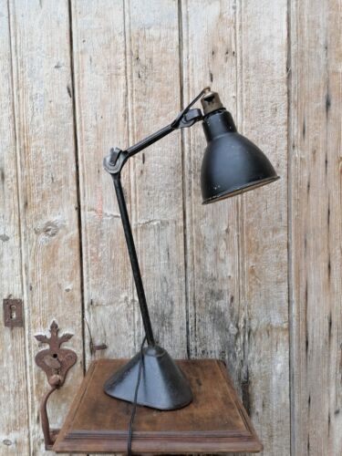 FRENCH ANTIQUE INDUSTRIAL DESIGN DESK LIGHT LAMP FROM GRAS N205 - Picture 9 of 11