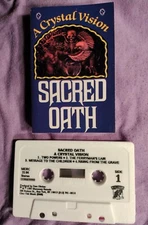Sacred Oath  A Crystal Vision 87 CT Power Metal cassette tape 1st Mercenary VG++