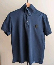 Alexander McQueen Mens Polo Black Skull Patch Size S USED