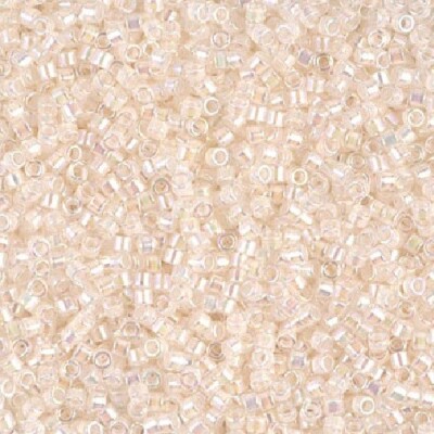 Miyuki Delica DB0052/DB052/DB52 11/0 Transparent Color Lined Pale Peach AB 7.2g