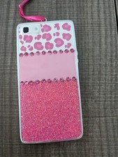 New PINK LEOPARD CELL PHONE Christmas Tree Ornament Personalize Teens 3 11/16"