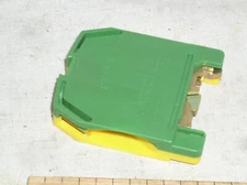 LEGRAND 393 76 39376 4 AWG GA GAUGE DIN RAIL GREEN+YELLOW TERMINAL BLOCK GROUND