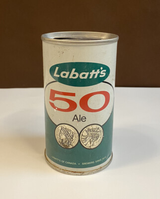Labatt's 50 Ale Beer • 12oz Can Pull Tab Top Keg lined Union Made