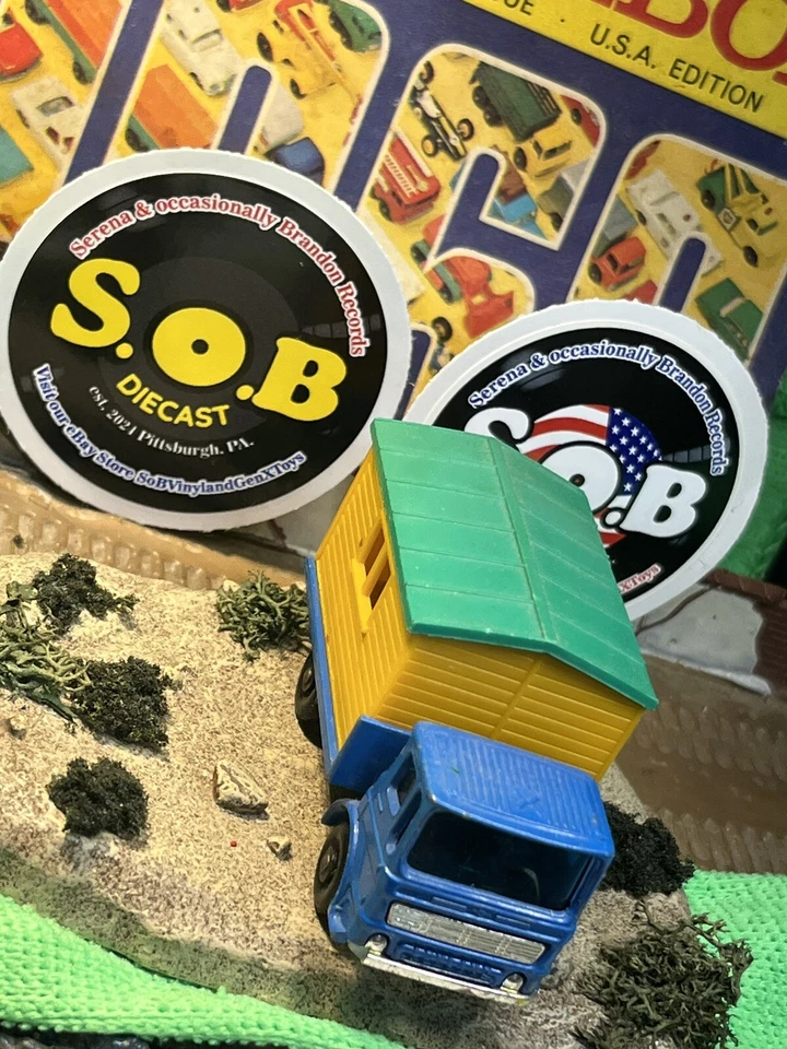 Camión Lesney Años 60 Site Hut Nº 60 Azul Diecast con Cabaña Amarilla 2 Piezas Excelente Estado Foto 2 de 4