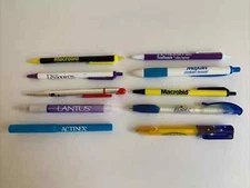 LOT OF 10 UNIQUE Pharmaceutical Pens; Drug Rep