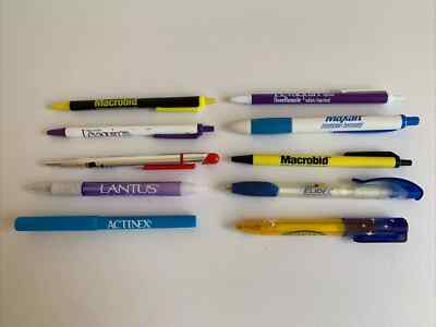 LOT OF 10 UNIQUE Pharmaceutical Pens; Drug Rep; FREE SHIPPING