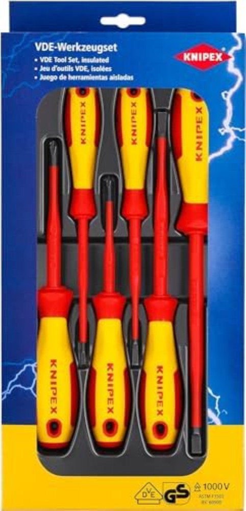 Knipex Assortimento Giraviti Vde Intaglio / Phillips / Pozidriv (Confezione Self