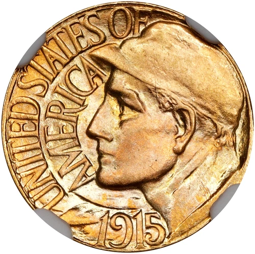 PANAMA PACIFIC 1915-S Gold Commemorative G$1 NGC MS67+. Tied for Finest Certi...