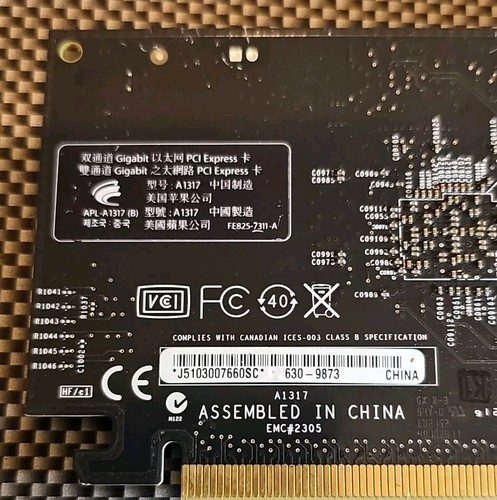 Apple 630-9873 2-Port 1Gbps Gigabit Network Interface Card 820-2521-A - 第 2/4 張圖片