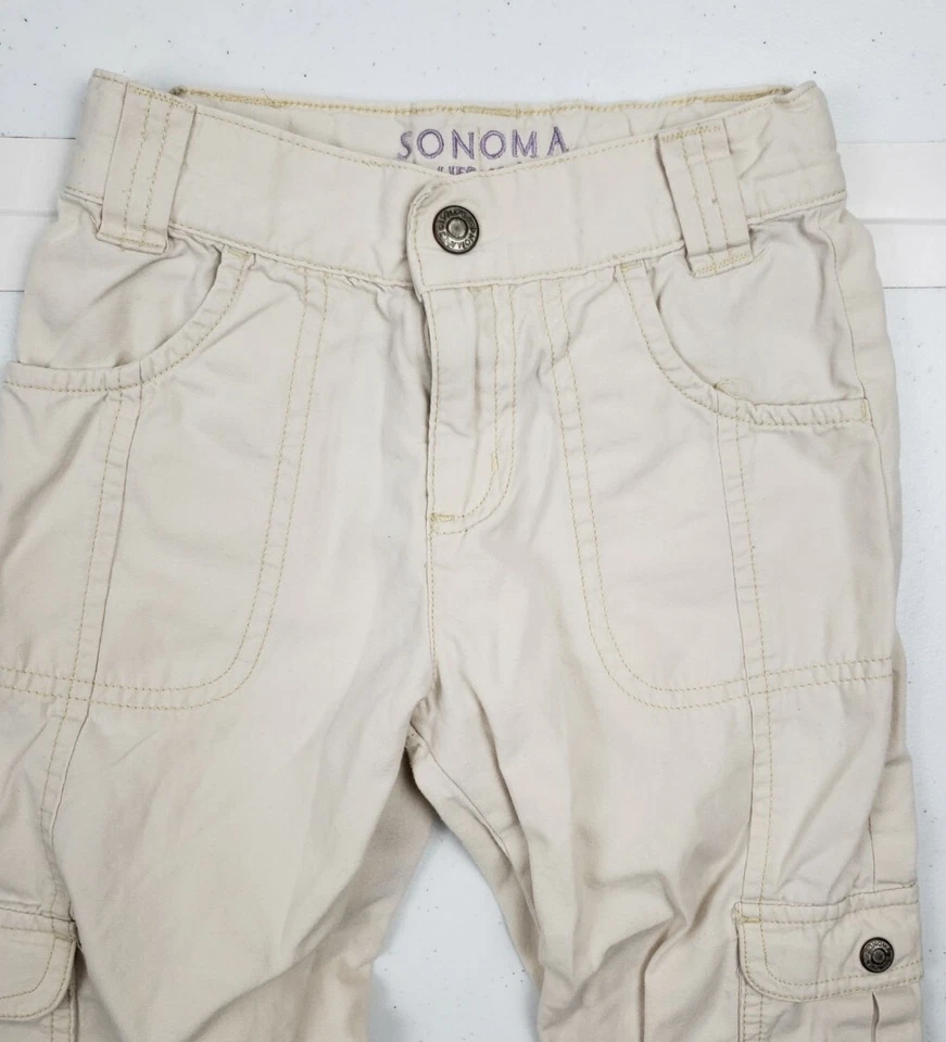 Sonoma Cargo Pants Beige Girls Size 5 - Image 3 of 4