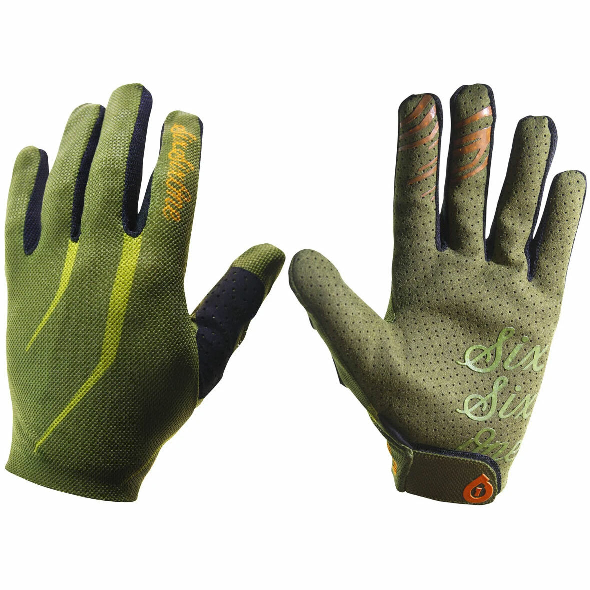 MENS 661 SIXSIXONE RAJI MTB MOTOCROSS MX CYCLE BIKE GLOVES DEEP FOREST GREEN