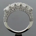 Round Cut 2Ct Diamond Lab-Created Women's Engagement Ring 14K White Gold Plated