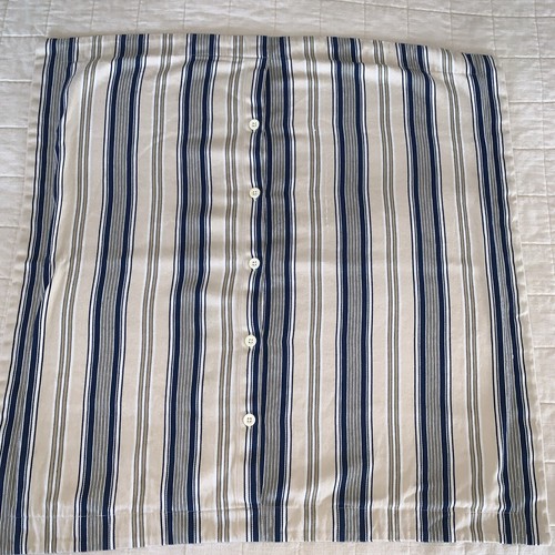 CHAPS BEAUMONT BLAU HELLBRAUN CREME GESTREIFT (2) EUROKISSENBEZÜGE ZUM KNÖPFEN FEHLER LESEN - Bild 1 von 14