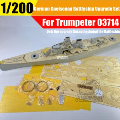 1/200 Scale German Gneisenau Battleship Super Upgrade Set for Trumpeter 03714