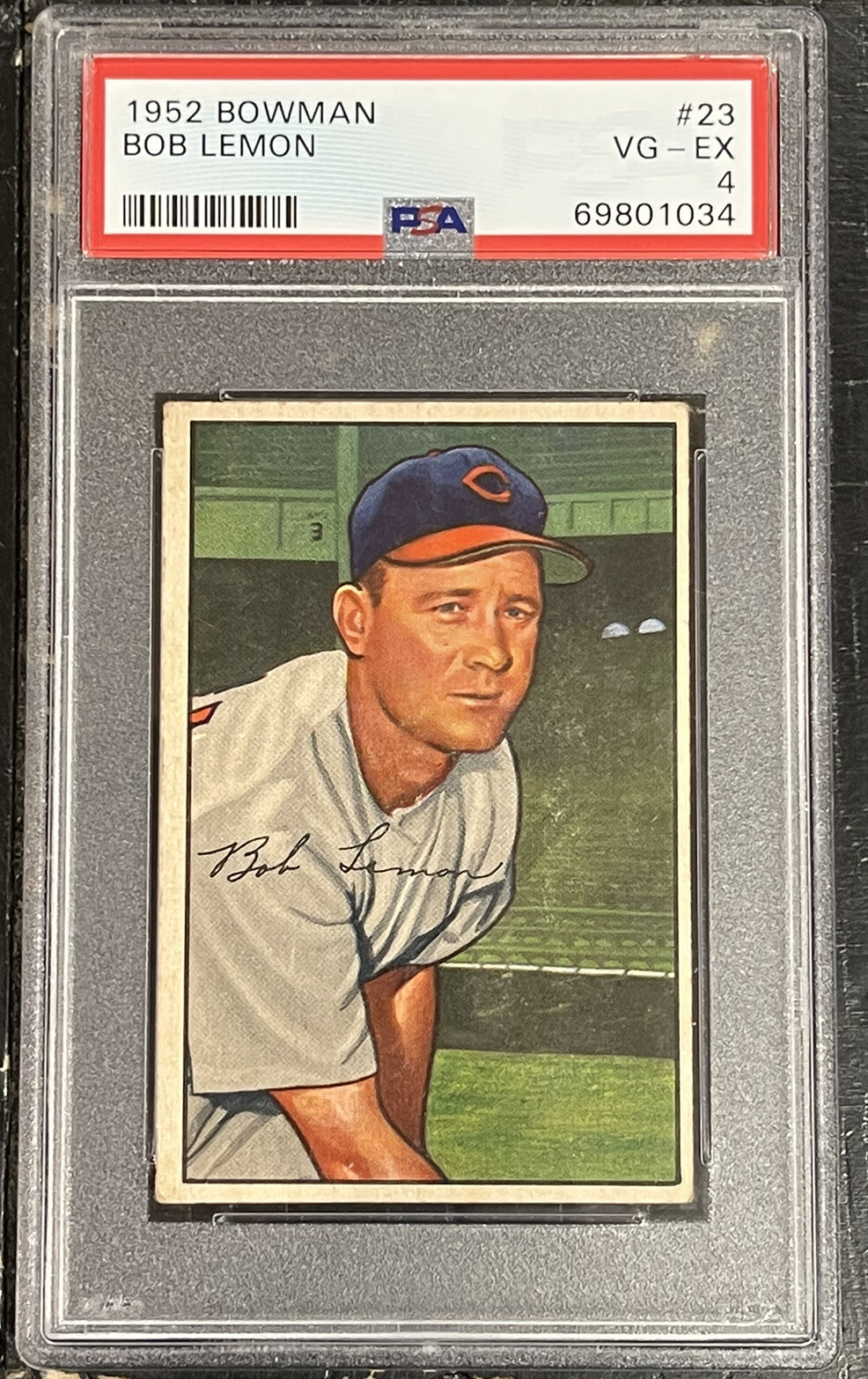 1952 Bowman Bob Lemon PSA 4 VG-EX #23 Vintage HOF Cleveland Indians