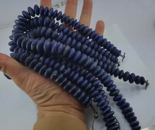 10-15 mm Round Rondelle Unpolished Famous Lapis Lazuli grade AAA Beads 4 Strands