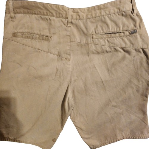 Pantalones Cortos Volcom Para Hombres 38 X 10" Caqui Marrón Tostado Modernos Pierna Cónica Patín Chino - Imagen 4 de 12