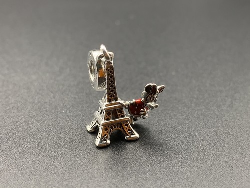 Genuine Pandora Silver Disney Paris Minnie Eiffel Tower Dangle Charm 747154EN09