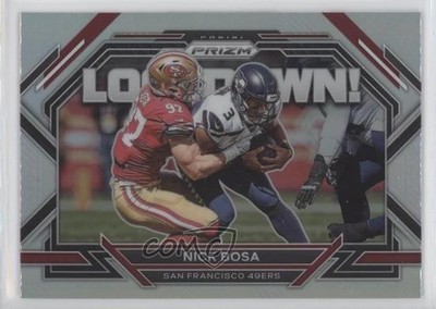 2022 Panini Prizm Lockdown! Silver Prizm Nick Bosa #L-5 11nu