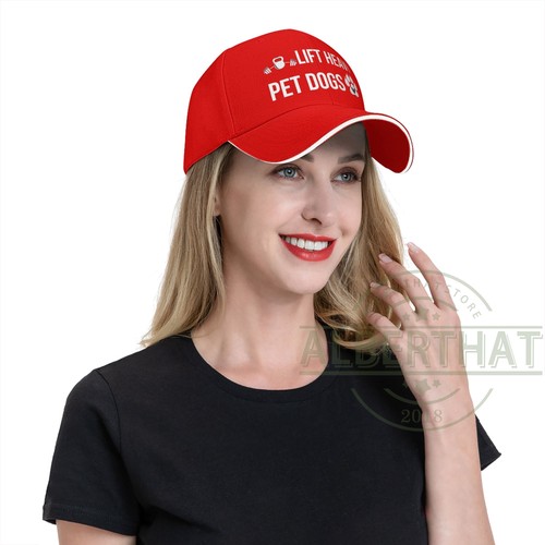 Lifts Heavys Pet Dogs Unisex Baseball Cap Adjustable Men's Hats Trucker Cap - Picture 8 of 9