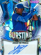 Josue De Paula 2025 Leaf Vivid Bursting With Talent Blue Lava Auto 6/6