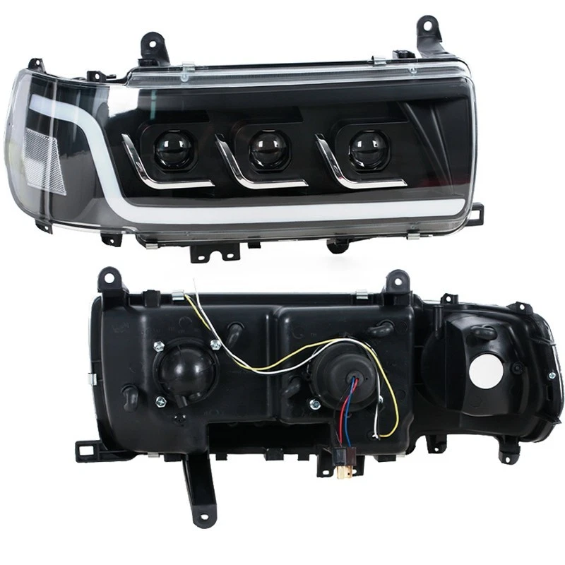 LH&RH 侧 LED 前灯 适用于陆地巡洋舰 FJ80/LC80 1991 1992 - 1997 升级 — 第 4/4 张图片