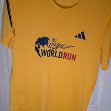 New Adidas Running Shirt Mens Wings For Life World Run Participant Tee Large