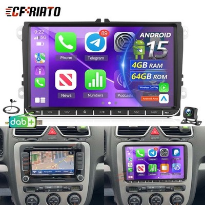 4+64G Für VW Scirocco 2008-2017 Autoradio Android 15 Apple Carplay Navi WIFI DAB