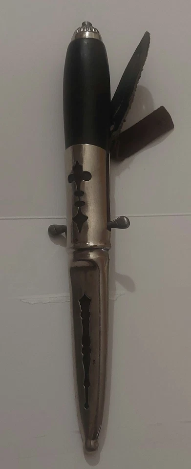 J.A. CUCHILLO HELLBERG/ANTIGUO DE SUECIA/VAINAS DE METAL/MANGO DE MADERA NEGRO/FIRMADO Foto 3 de 4