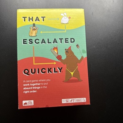 That Escalated Quickly Card Party Game New Work Together For Kids And Adults