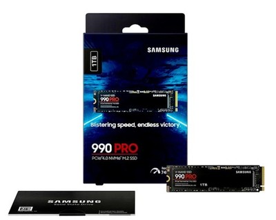 Samsung 990 PRO 1 TB NVMe M.2 PCIe 4.0 SSD  Up to 7,450 MB/s (MZ V9P1T0B/AM) NEW