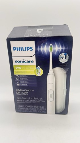 Philips Sonicare 6100 ProtectiveClean Electric Toothbrush White HX6877/21 Read