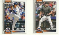 2026 Topps Series 1 New York Mets Rookie LOT#4 JONAH TONG & #214 NOLAN McLEAN NM