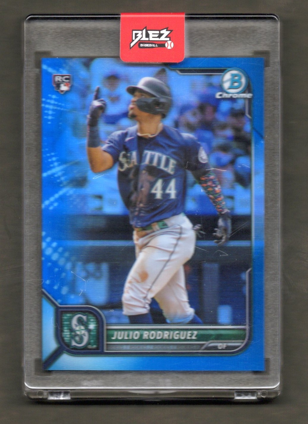 2022 Bowman Chrome Blue Refractor #48 Julio Rodriguez RC ROOKIE 140/150 Mariners
