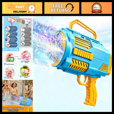 Upgraded Bubble Gun with LED Lights - 9000 Bubbles/Min, Kids Party Favor, Outdo