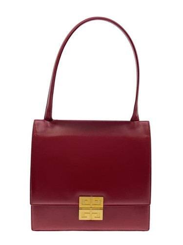 GIVENCHY Handbag Cowhide Red Plain Used