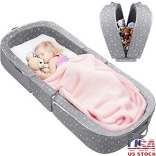 Portable Toddler Bed Lightweight Foldable Travel Crib Safe Foam Design Storage