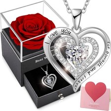 Eternal Rose Gifts,Red Preserved Flowers,Handmade Fresh Real Rose Girlfriend