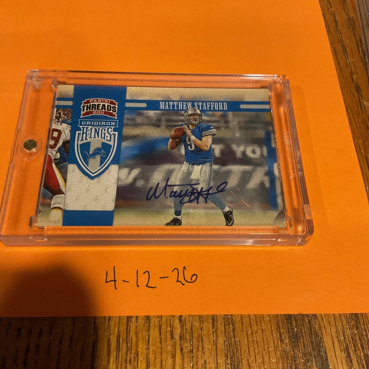 Matthew Stafford Autographed Football Sports Trading Cards