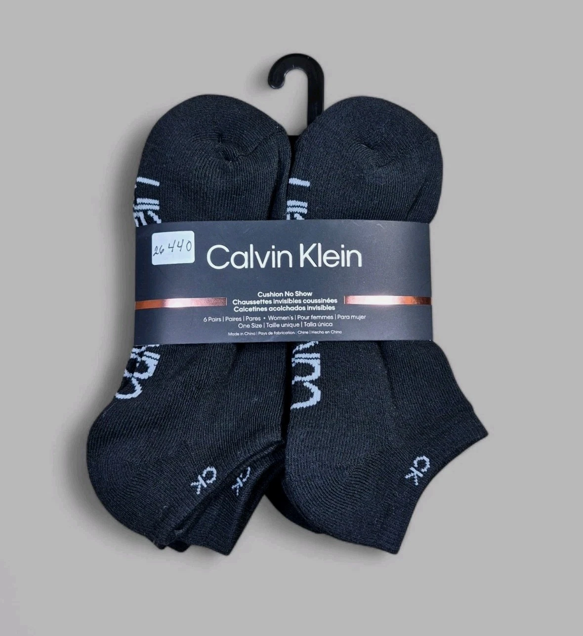 CALVIN KLEIN Womens Socks No Show Cushioned Everyday 6 Pair Shoe Size 4-10