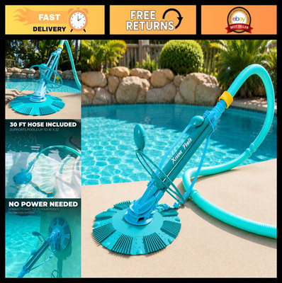 Automatic Pool Cleaner Vacuum - High Flow Side Suction for In-Ground Pools, Wall